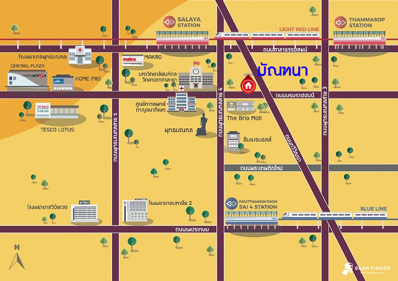 บ้านมือสองตกแต่งใหม่ แบรนด์ LH ม.มัณฑนา พุทธมณฑล-ปิ่นเกล้า หลังมุม เนื้อที่ 66.7 ตร.ว. ฟังก์ชันจัดเต็ม 3 ห้องนอน 3 ห้องน้ำ จอดรถได้ 2 คัน Facilities ครบครัน! บนทำเลดีที่สุด ใกล้ทางคู่ขนานลอยฟ้าบรมราชชนนี เชื่อมต่อถนนหลักหลายเส้นสาย, ม.มหิดล, เซ็นทรัลศาลายา ฯลฯ